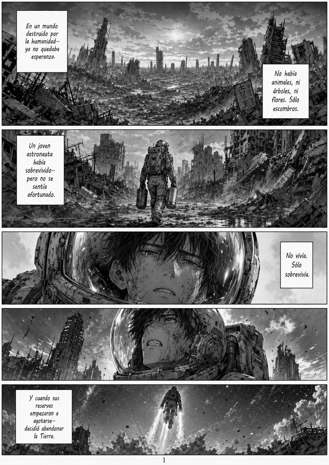 Página 1 del manga A Flower in the Space, hecho por Memy